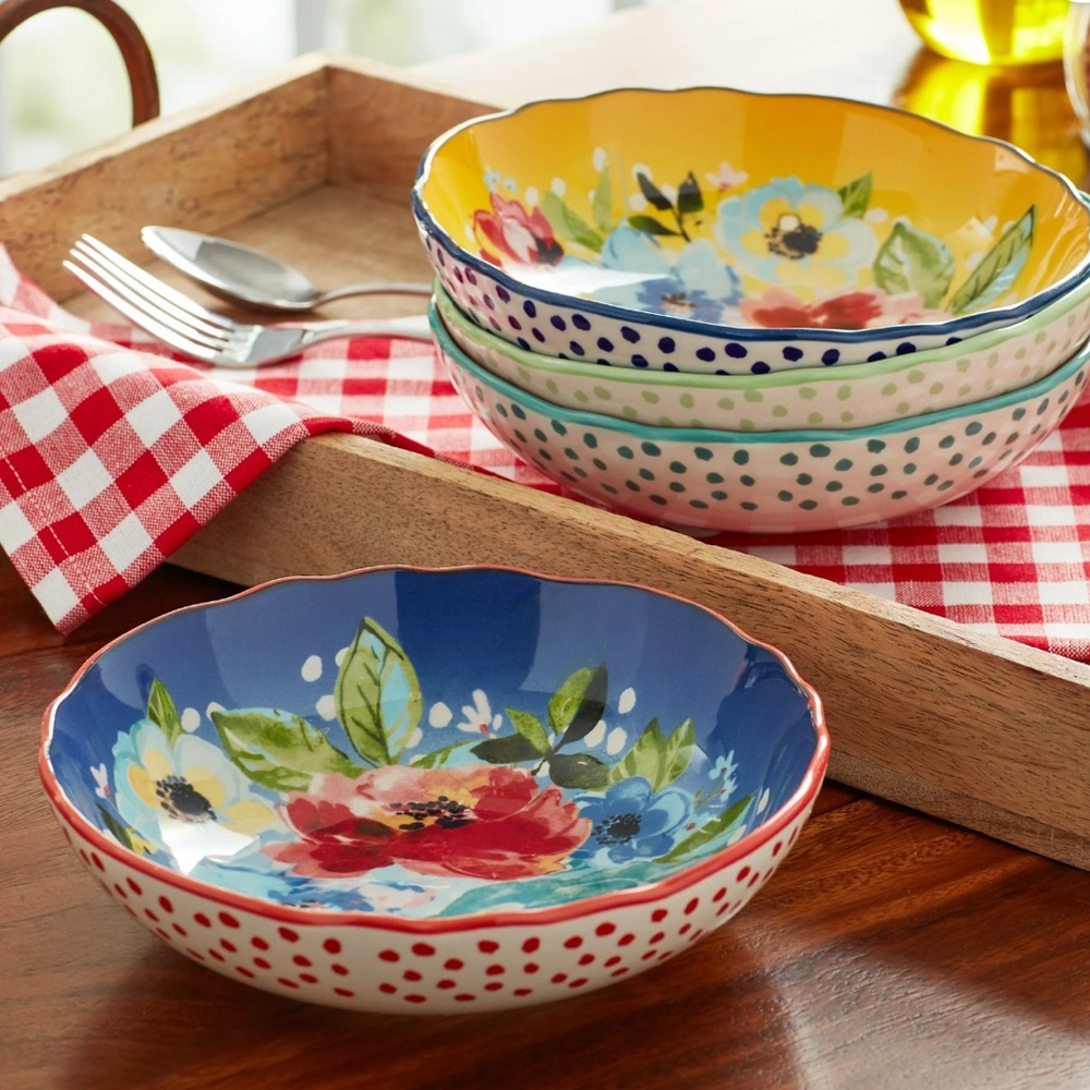 The Pioneer Woman Melody 4 Piece Pasta Bowl Set